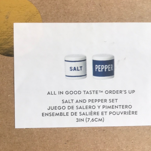 Kate Spade Orders Up Salt & Pepper Shaker Set - Picture 5 of 8